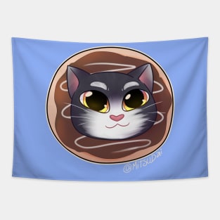 Guppy Cat Donut Tapestry