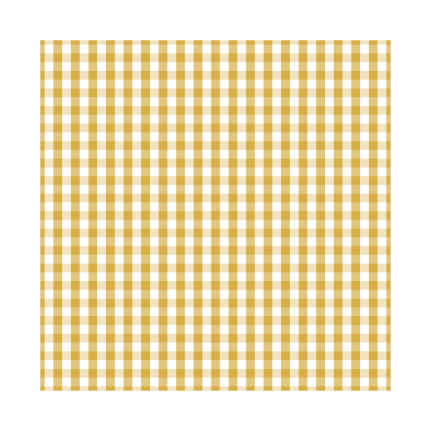 Designer Fall 2016 Color Trends-Spicy Mustard Yellow Gingham Check by podartist