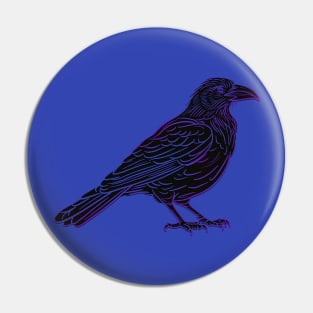 Black crow drawing Pin