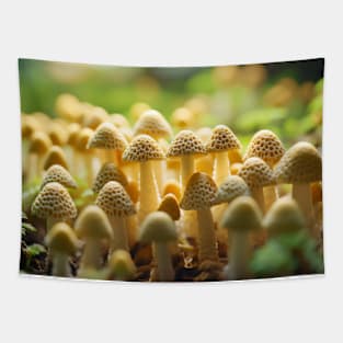 Mushroom Forest Nature Serene Tranquil Tapestry