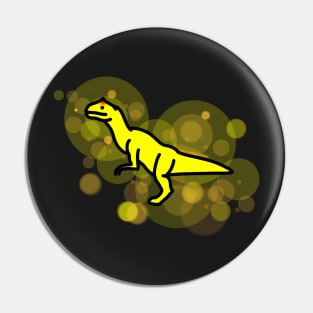 Yellow Allosaurus Rainbow Dinosaurs Series Pin