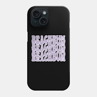 Beachbum Funny Summer Shirt in Groovy Wavy Words Phone Case