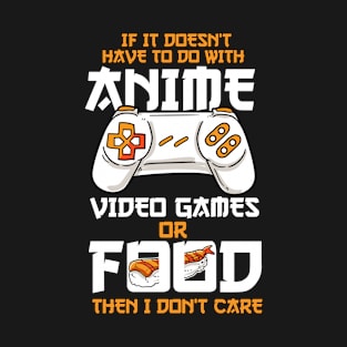 Anime Video Games Food Sushi Gaming Merch Otaku Gift Anime T-Shirt