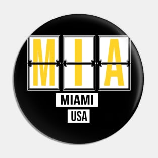 MIA - Miami Airport Code Souvenir or Gift Shirt Pin