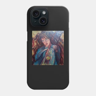 Killing me softly/ A Red-haired Musician In A Blue Dress Phone Case