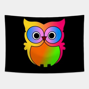 Cute colorful owl Tapestry