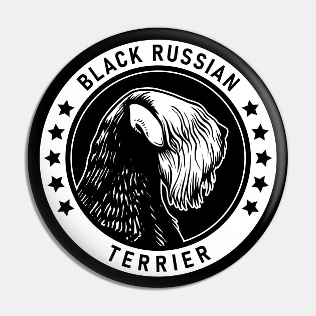 Black Russian Terrier Fan Gift Pin by millersye