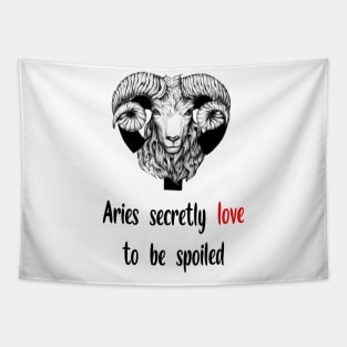Funny Zodiacal quote sign Aries part 4 Tapestry