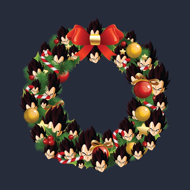 Vegeta Dragon Ball Z Multiface Christmas Wreath by Rebus28