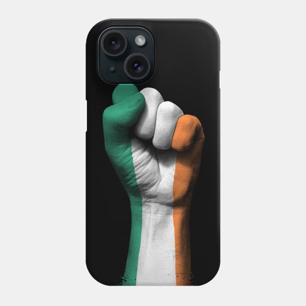 Flag of Ireland on a Raised Clenched Fist Phone Case by jeffbartels