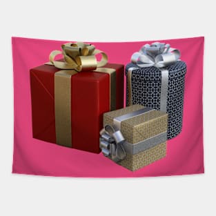 Merry Christmas Big Gift Boxes Tapestry