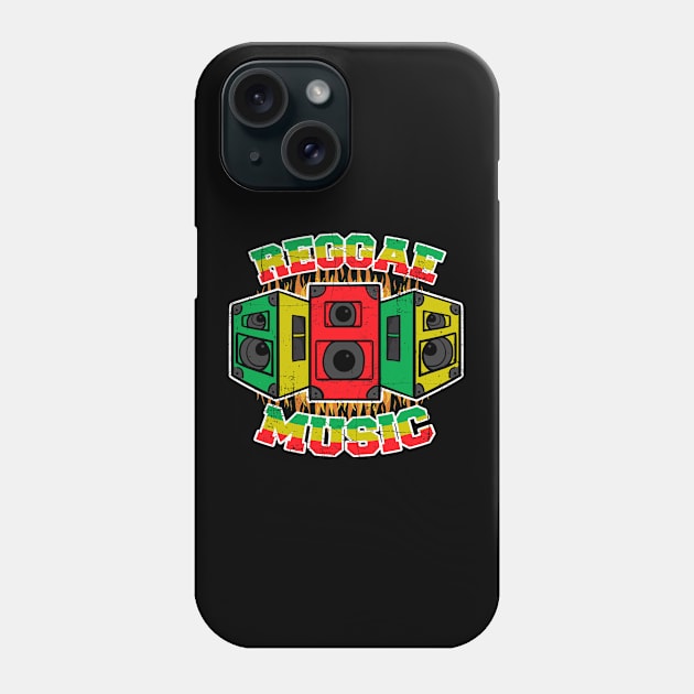 Reggae Music Sound System Jamaican Culture Phone Case by dconciente