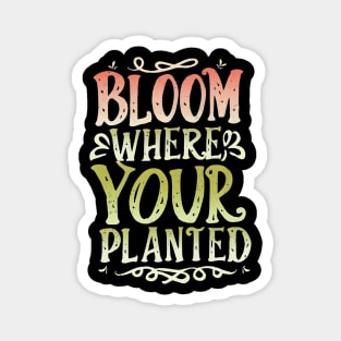 Bloom where you are planted Magnet