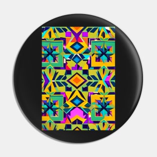 African Print Pattern Pin