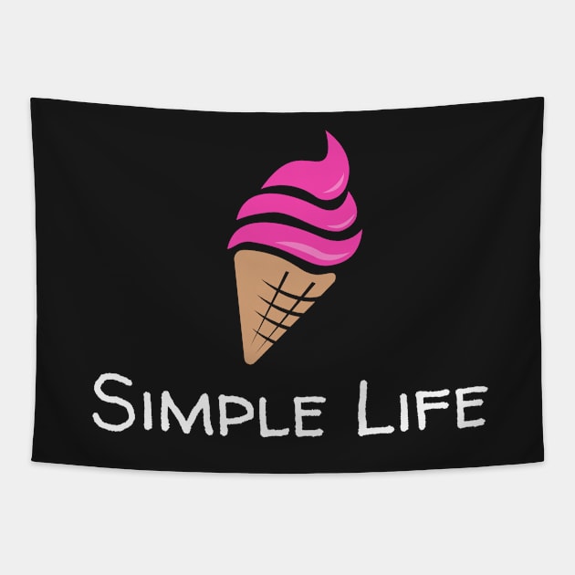 Simple Life - Ice Cream Cone Tapestry by Rusty-Gate98