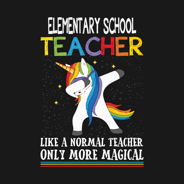 Elementary School Dabbing Unicorn Back To School Shirt Gift by TerronesAdrianer