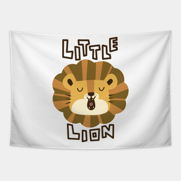 Cute lion Tapestry by bayucesh