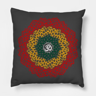 Yogi, Prana Mandala Om in reggae style Pillow