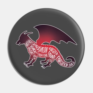 Red Dragon - Fantasy Butcher Cuts of Meat Pin