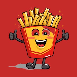 kawaii french fries T-Shirt cute potatofood T-Shirt