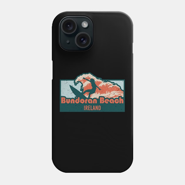 Bundoran Beach surfing in Ireland Phone Case by SerenityByAlex