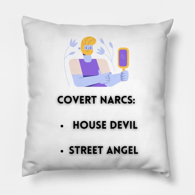 Covert Narc are Devil and Angel Pillow by twinkle.shop