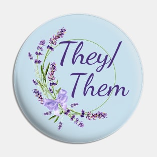 Floral They/Them Pin