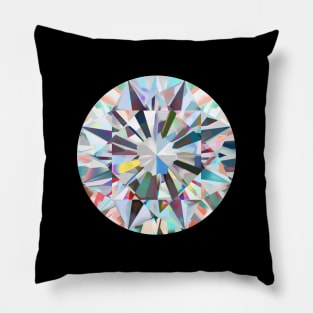 Bright multi-colored crystal of a round shape. Pillow