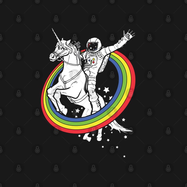 astronaut riding a unicorn by jonah block