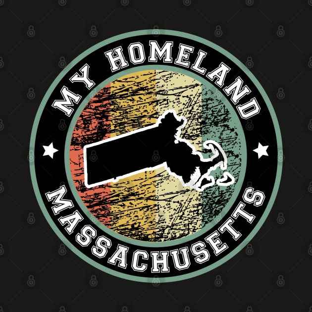 Homeland Massachusetts state USA vintage by LiquidLine