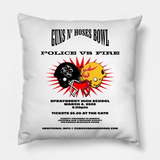 Gun's N Hoses Football poster Pillow