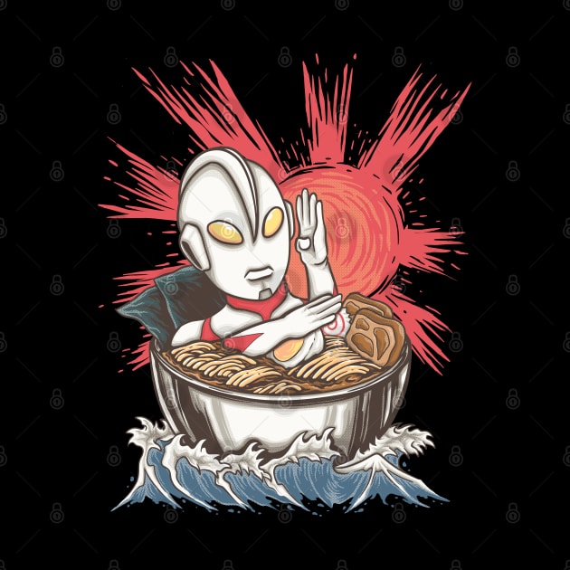 ultraman ramen by opoyostudio