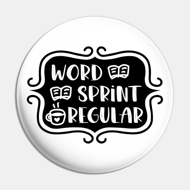 Word Sprint Regular - Writing Typography Pin by TypoSomething