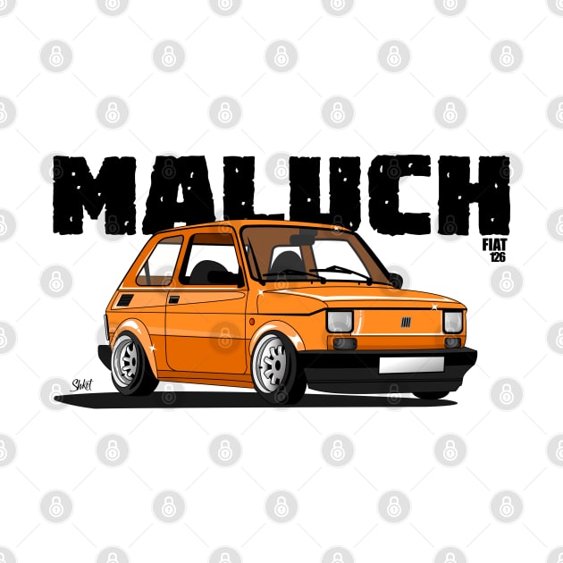 Fiat 126p Maluch Orange by shketdesign