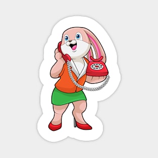 Bunny as Secretary with Phone Magnet