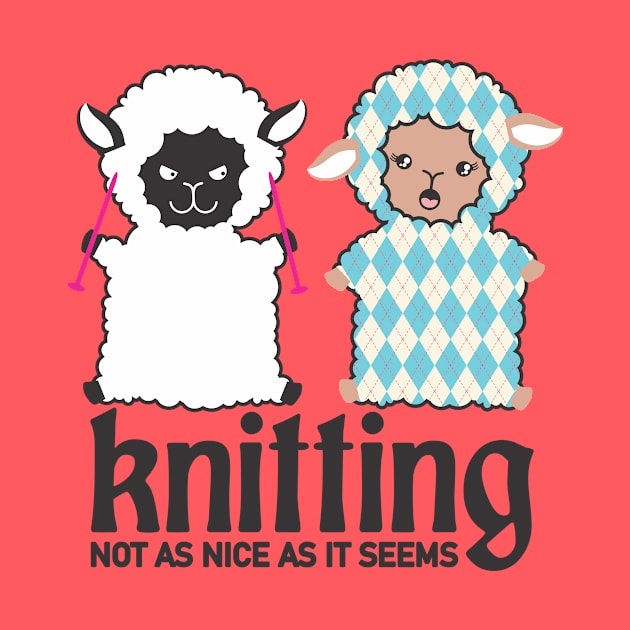 Good vs evil nice vs mean knitting needles sheep crafts by BigMRanch