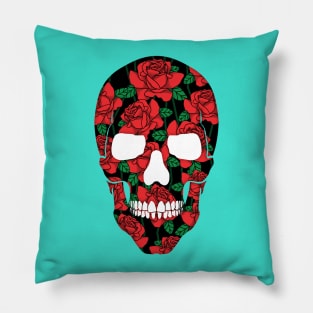 Skull Skeleton Roses Halloween Women Men Boys Girls Pillow