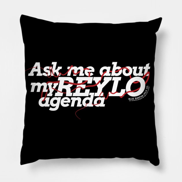 Ask me about my Reylo agenda (Dark) Pillow by Blue Bantha Milk Co