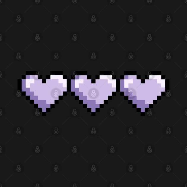 Purple Pixel Hearts by WhisperingDusk