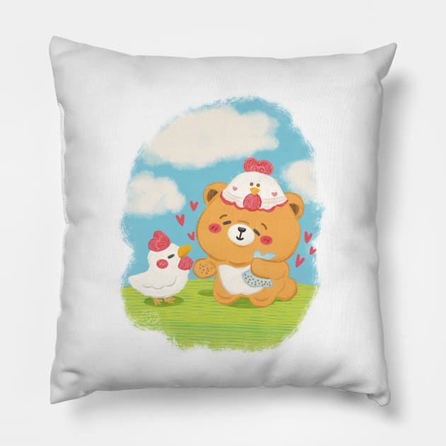 Let’s Be Friends! Pillow by Sara Spring