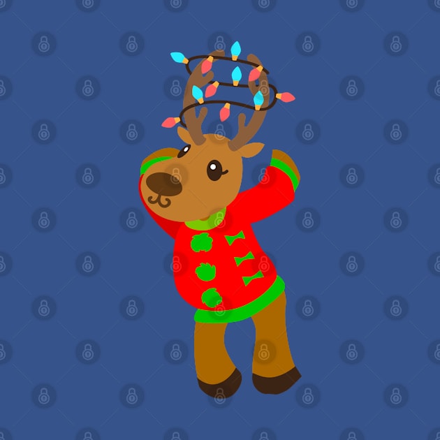 Reindeer with Ugly Christmas Sweater by holidaystore