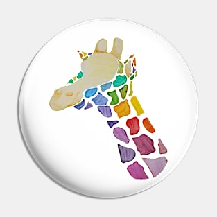 Rainbow Giraffe Pin