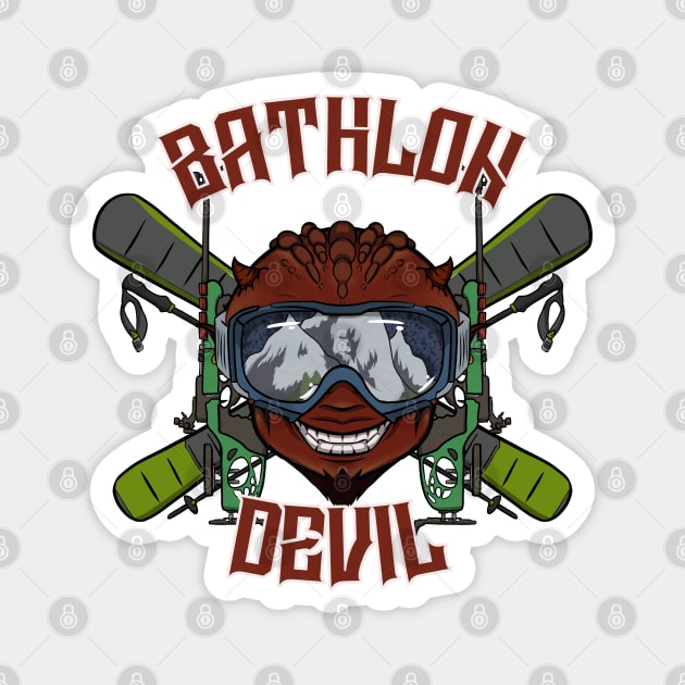 Biathlon Devil Magnet by RampArt