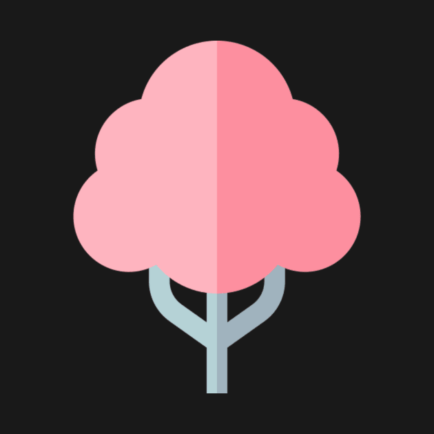 pink summer tree icon by Lonneketk