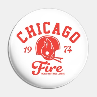 Chicago Fire 1974 WFL Football Premium TRI BLEND Pin