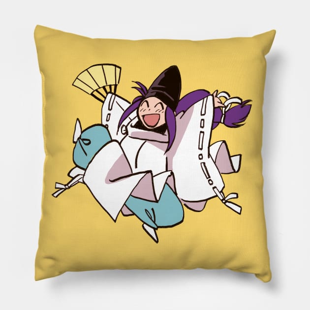 I draw happy dance chibi fujiwara no sai / Hikaru no Go Pillow by mudwizard