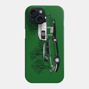 The cute small car and caravan to enjoy vacation Phone Case