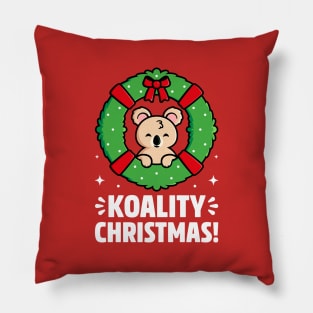 Hope You Have a Koality Christmas - Cute Koala Pun Pillow