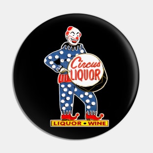 Clown Liquor Vintage Retro Circus Pin