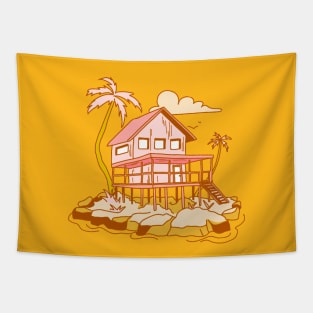 Beach House Getaway Tapestry